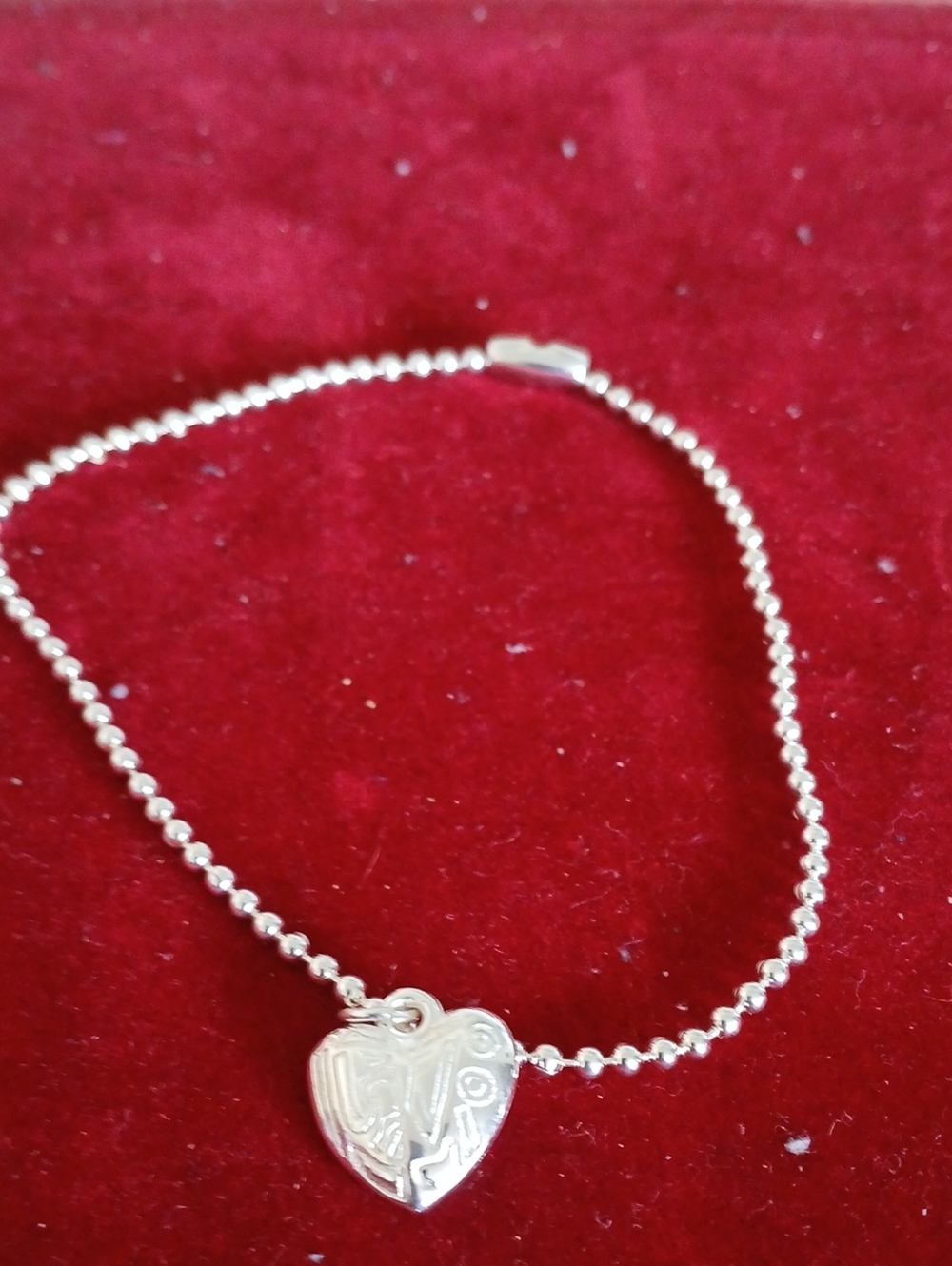 Silver Heart Charm Bracelet - Women Jewelry